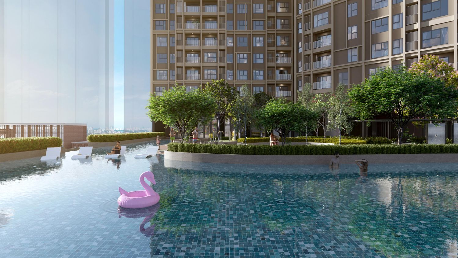 Poolside, The Aldenz @ Damansara Perdana, artist impression