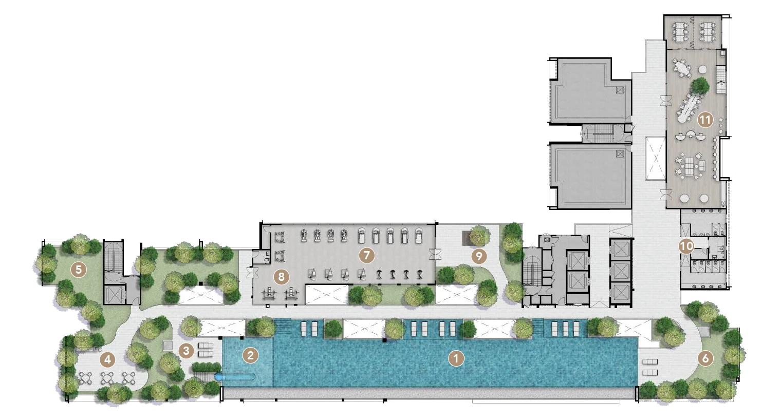 Level 29 rooftop facilities plan, Amara Residences @ Ara Damansara