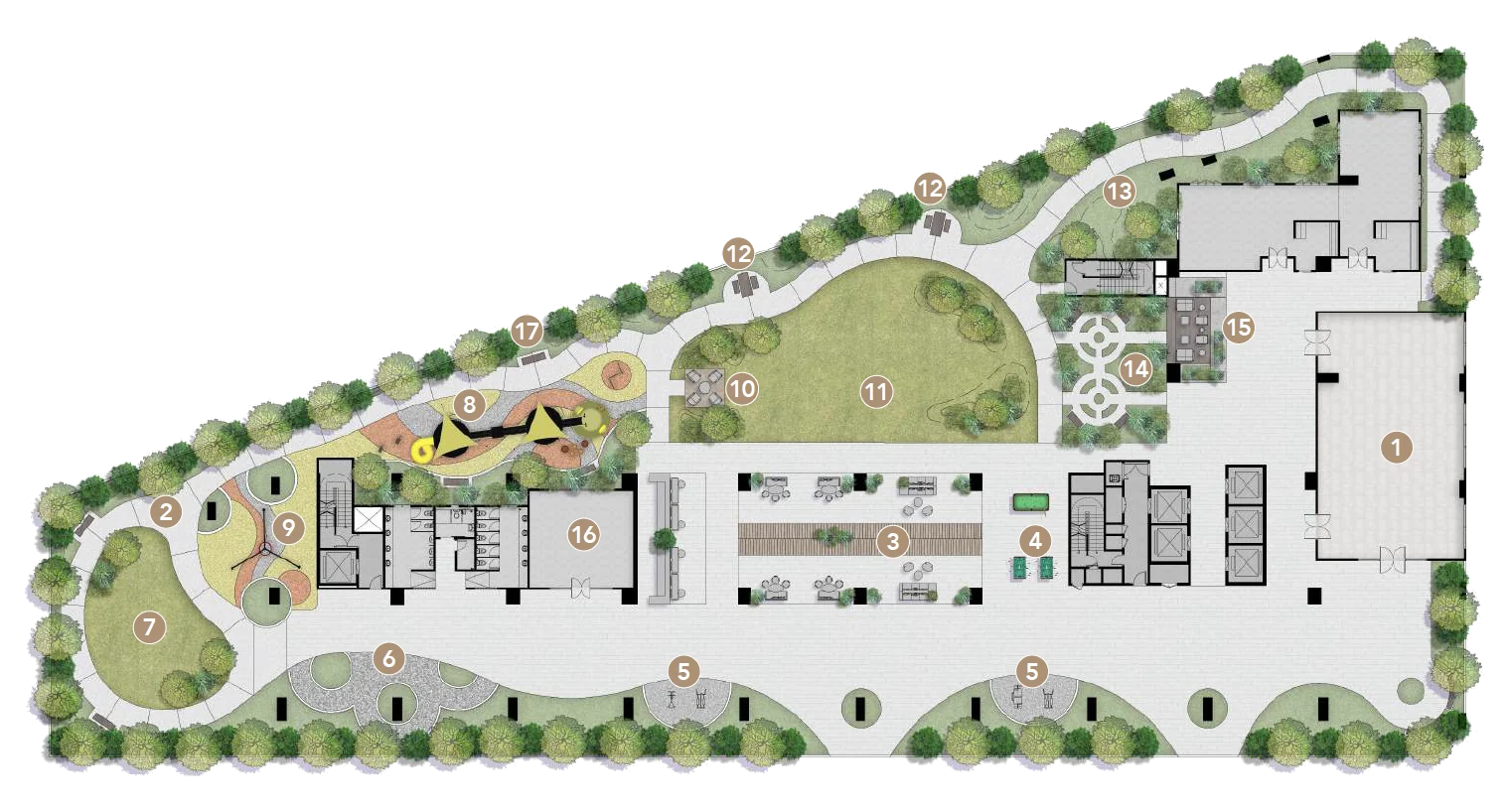 Level 9 podium facilities plan, Amara Residences @ Ara Damansara